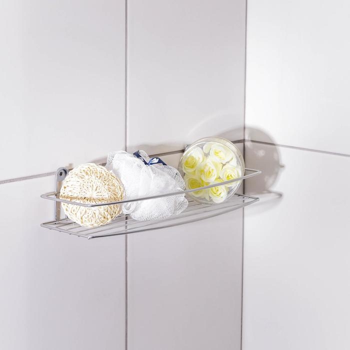 Полка для ванной прямая, 34×11,5×4,5 см, цвет хром Полка для ванной прямая, 34×11,5×4,5 см, цвет хром