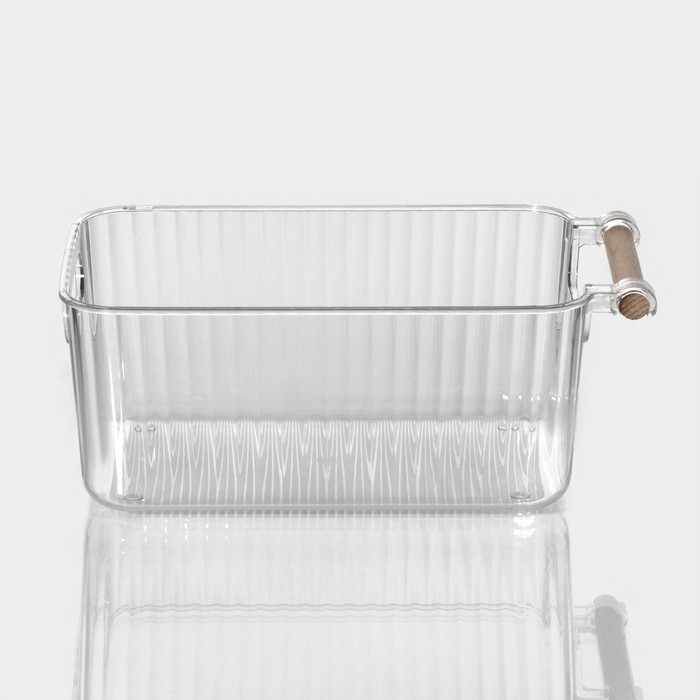 Контейнер для хранения с ручкой LaDо́m «Кристалл», 28,5×15,3×11 см, цвет прозрачный Контейнер для хранения с ручкой LaDо́m «Кристалл», 28,5×15,3×11 см, цвет прозрачный