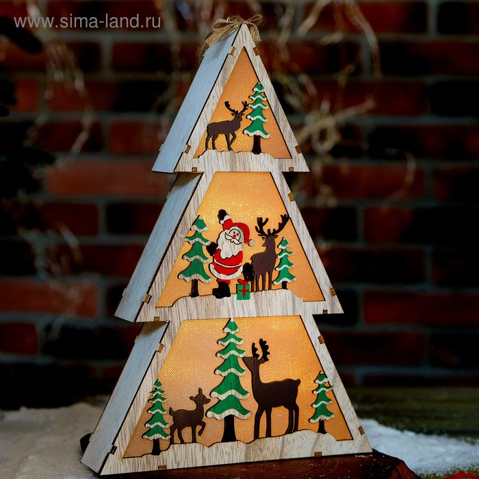 Декор с подсветкой "Ёлочка" 4,4×20×29 см