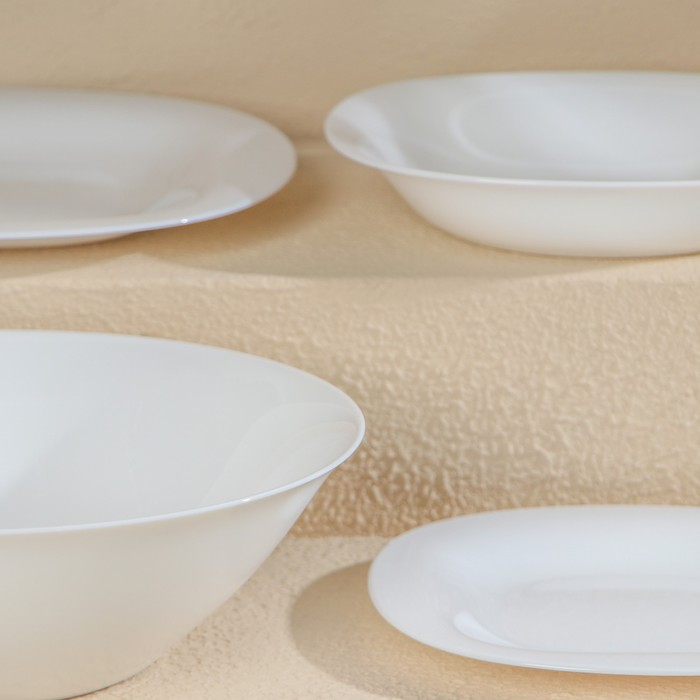 Сервиз столовый Luminarc Carine, стеклокерамика, 19 предметов, цвет белый Сервиз столовый Luminarc Carine, стеклокерамика, 19 предметов, цвет белый