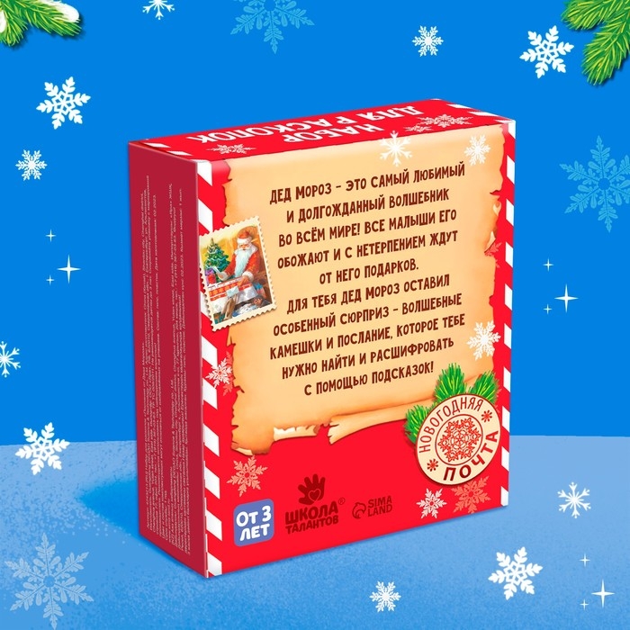 Набор для раскопок «Послание от Деда Мороза» бутылочка, камни Набор для раскопок «Послание от Деда Мороза» бутылочка, камни