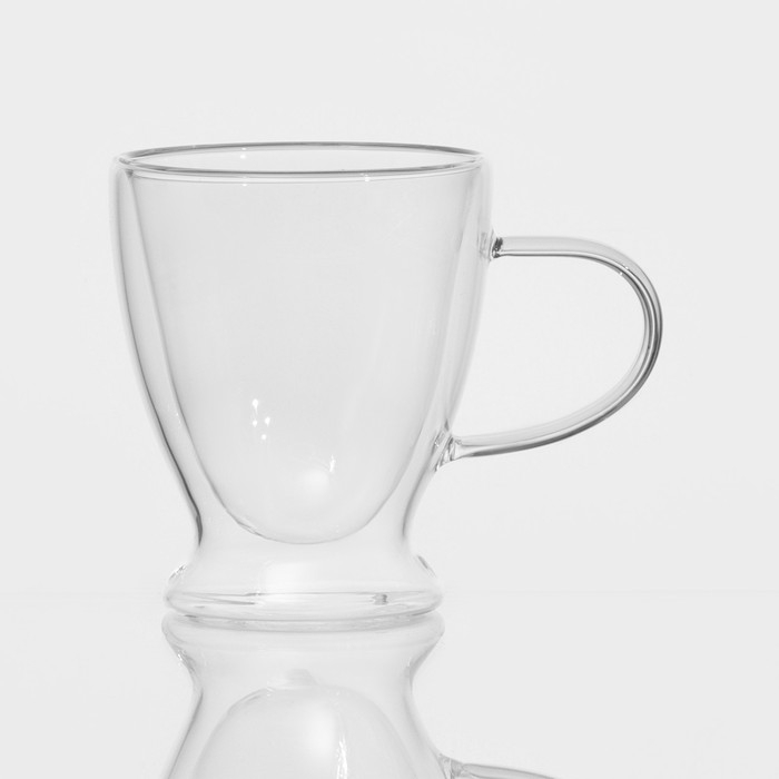 Кружка стеклянная с двойными стенками «Дуо», 300 мл Кружка стеклянная с двойными стенками «Дуо», 300 мл