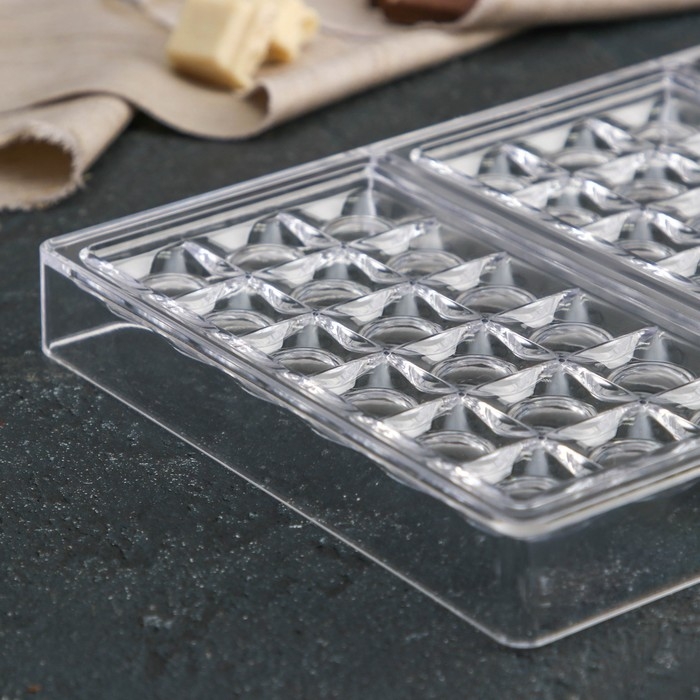 Форма для шоколада KONFINETTA «Поп-ит», 27,5×17,5×2,5 см, 3 ячейки 5,3×7,5×0,8 см, цвет прозрачный Форма для шоколада KONFINETTA «Поп-ит», 27,5×17,5×2,5 см, 3 ячейки 5,3×7,5×0,8 см, цвет прозрачный