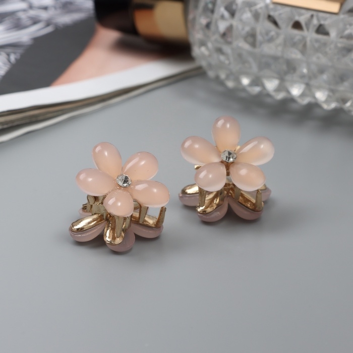 Краб для волос Краб для волос "Мюриель" (набор 2 шт) 2 см, розовый