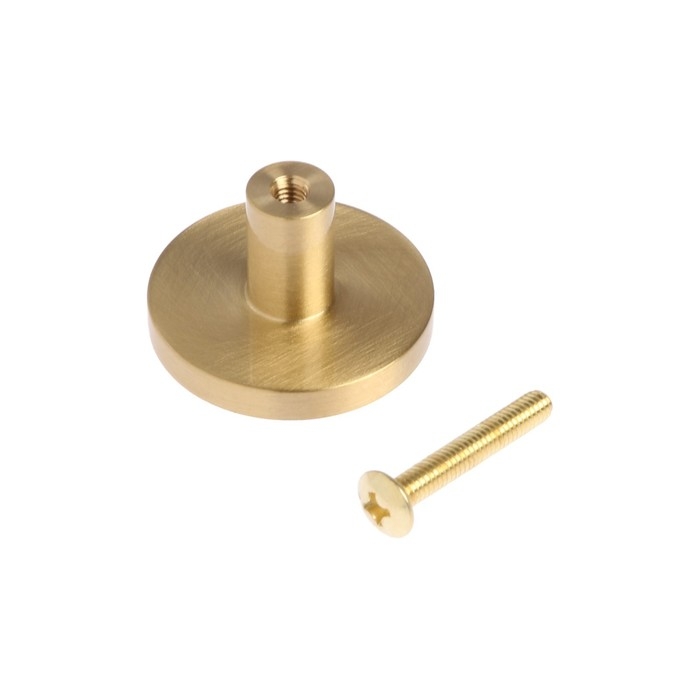 Ручка-кнопка CAPPIO, d=33 мм, h=20 мм., латунь, цвет золото Ручка-кнопка CAPPIO, d=33 мм, h=20 мм., латунь, цвет золото