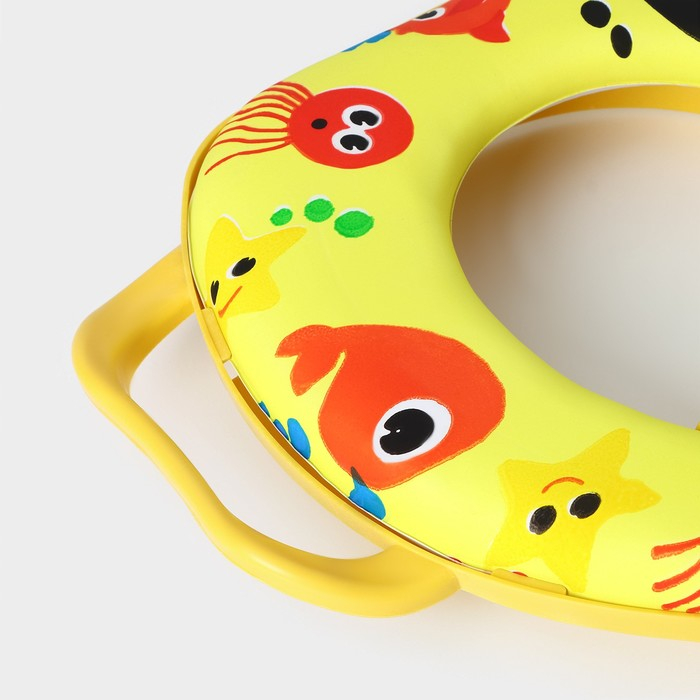 Сиденье для унитаза детское с ручками Доляна «Морские жители», 30×36 см Сиденье для унитаза детское с ручками Доляна «Морские жители», 30×36 см