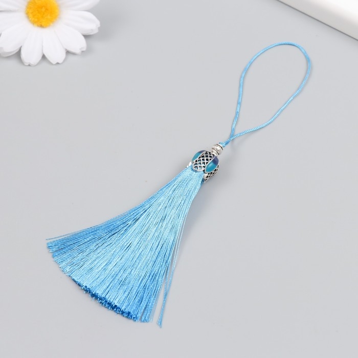 Декор для творчества текстиль Декор для творчества текстиль "Кисть Падишах" голубой набор 2 шт 9х1 см