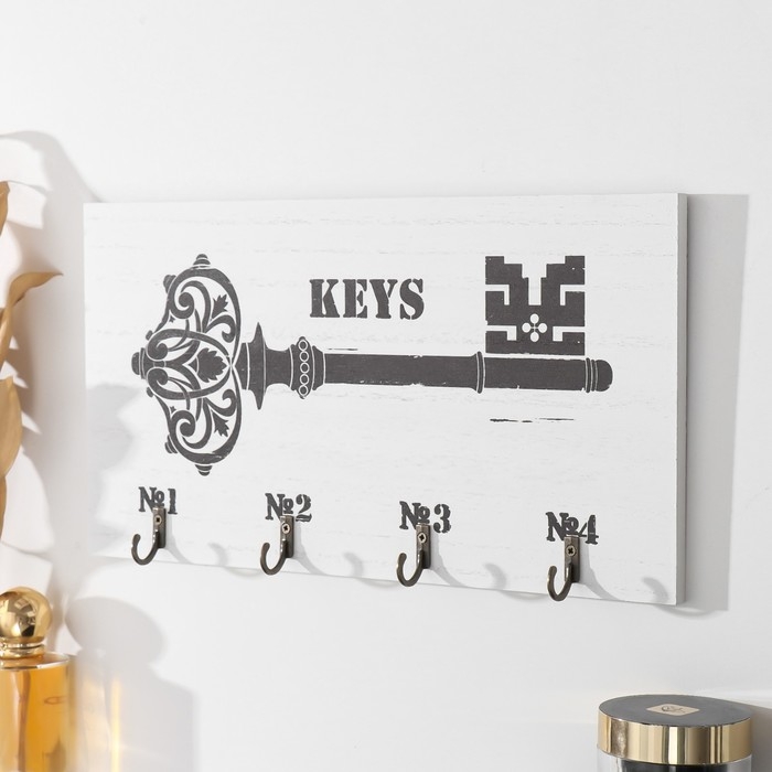 Крючки декоративные дерево Крючки декоративные дерево "Ключ резной" 30х3х16,5 см