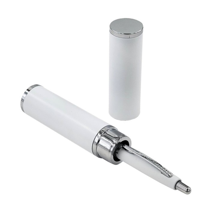 Ручка шариковая автоматическая, 1.0 мм, BrunoVisconti SAN REMO, стержень синий, белый металлический корпус Soft Touch, в тубусе Ручка шариковая автоматическая, 1.0 мм, BrunoVisconti SAN REMO, стержень синий, белый металлический корпус Soft Touch, в тубусе