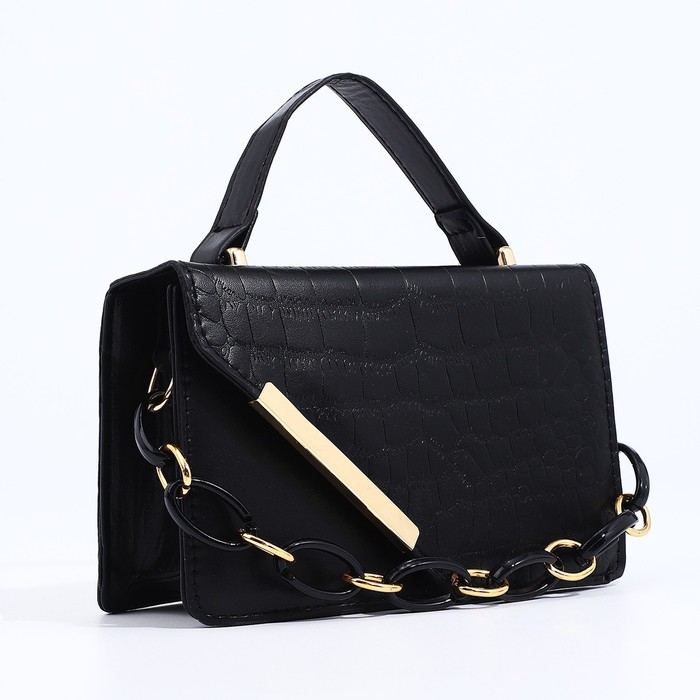 Сумка мессенджер на магните, цвет чёрный Сумка мессенджер на магните, цвет чёрный