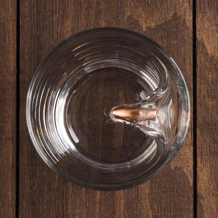 Стакан Стакан "Непробиваемый. Новый год", для виски, с пулей, 250 мл