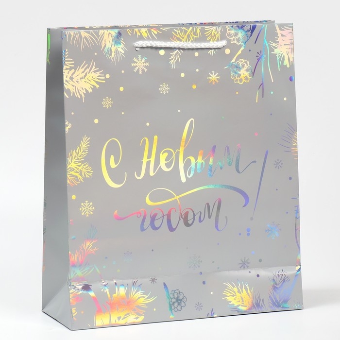 Пакет голографический вертикальный «Яркого Нового Года», 26 х 30 х 9 см Пакет голографический вертикальный «Яркого Нового Года», 26 х 30 х 9 см