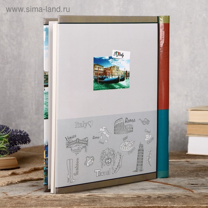 Фотоальбом Fotografia магнитный, 30 листов, 23х28 см, Фотоальбом Fotografia магнитный, 30 листов, 23х28 см, "Путешествие"