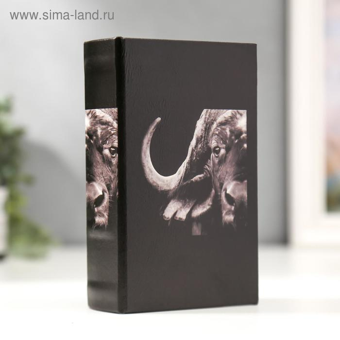 Сейф-книга дерево кожзам Сейф-книга дерево кожзам "Буйвол" 17х11х5 см