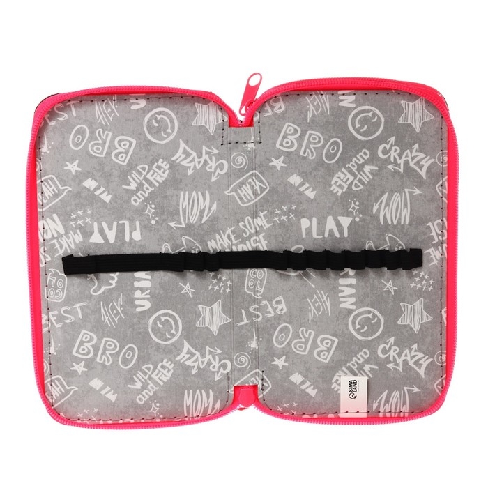 Пенал 2 секции 110*190 ткань ПКТ 11-42 Пенал 2 секции 110*190 ткань ПКТ 11-42 "Чёрный-ярко-розовый" 56330