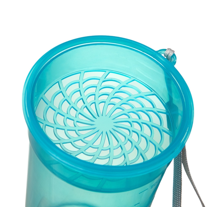 Шейкер спортивный для воды и спортивного питания, 500 мл, с ситом, 21 х 8.5 см, голубой Шейкер спортивный для воды и спортивного питания, 500 мл, с ситом, 21 х 8.5 см, голубой