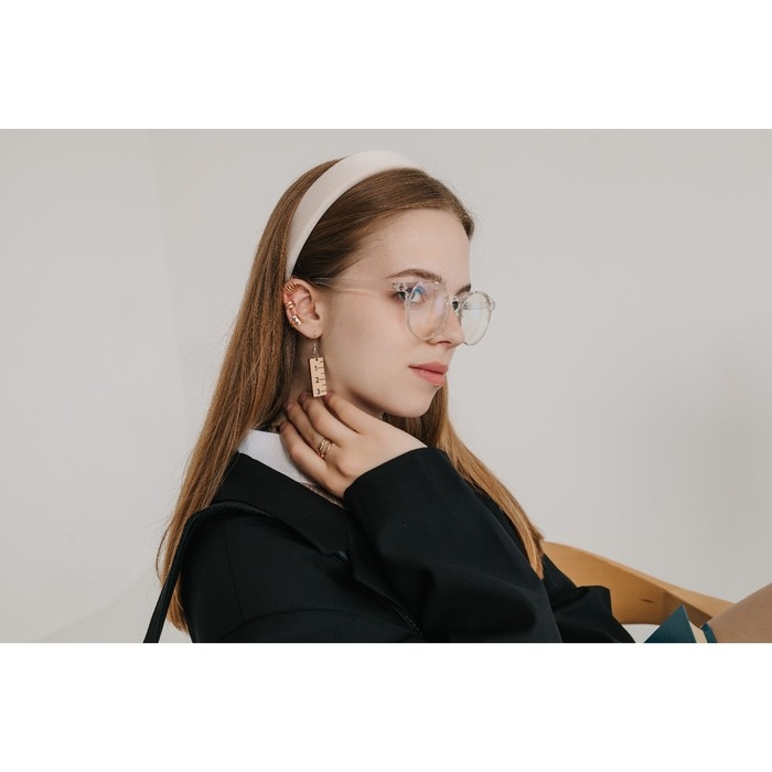 Серьги «Школа» линейка, цвет чёрно-бежевый в серебре Серьги «Школа» линейка, цвет чёрно-бежевый в серебре