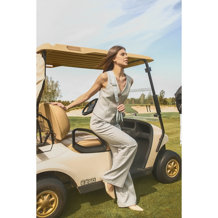 Сумка кросс-боди на молнии, цвет серо-голубой