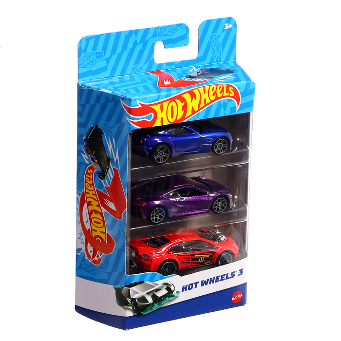 Набор машинок Hot Wheels, в наборе - 3 шт, МИКС Набор машинок Hot Wheels, в наборе - 3 шт, МИКС