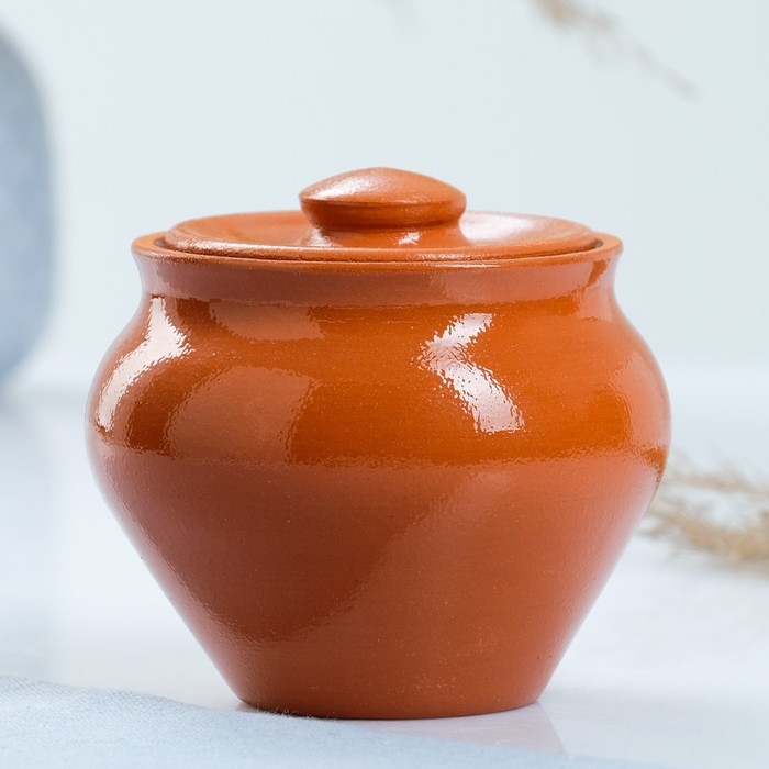 Горшочек под жаркое с крышкой  Горшочек под жаркое с крышкой "Вятский" 0,5л, терракота