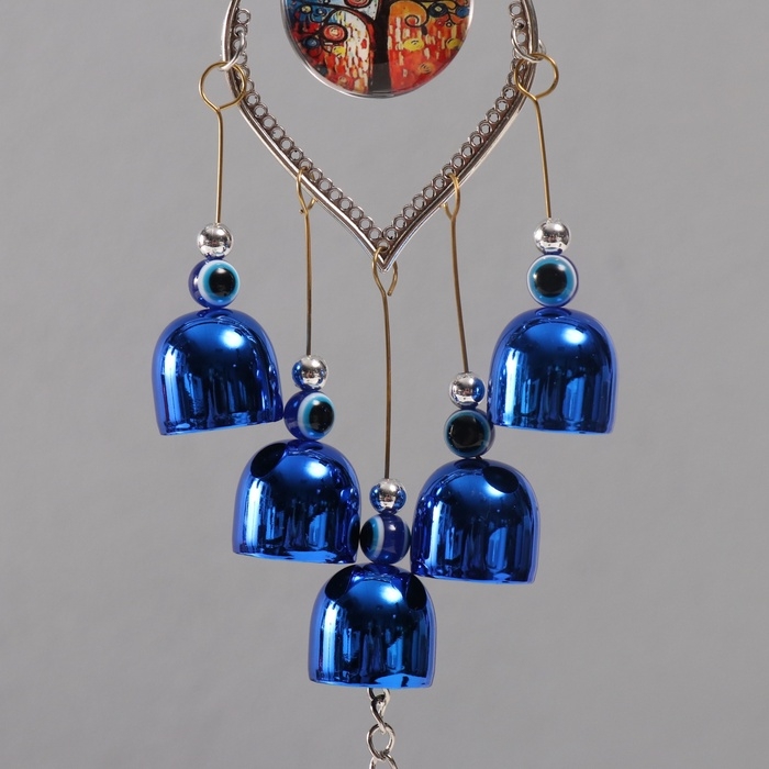 Музыка ветра металл от сглаза Музыка ветра металл от сглаза "Дерево процветания" 5 колокольчиков 35 см