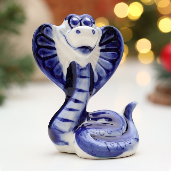 Новый год. Сувенир Новый год. Сувенир "Змея Маня", гжель, 8,5 см