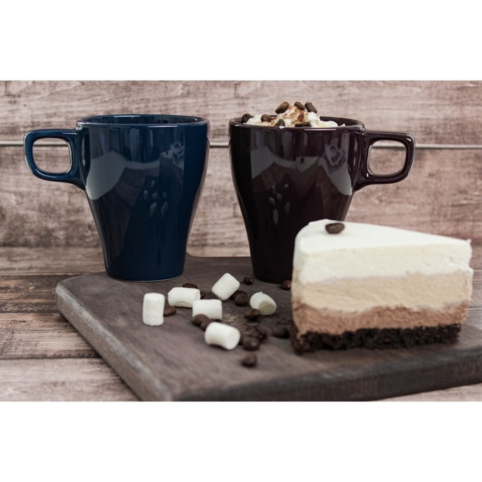 Кружка керамическая Доляна Coffee break, 280 мл, цвет бордовый