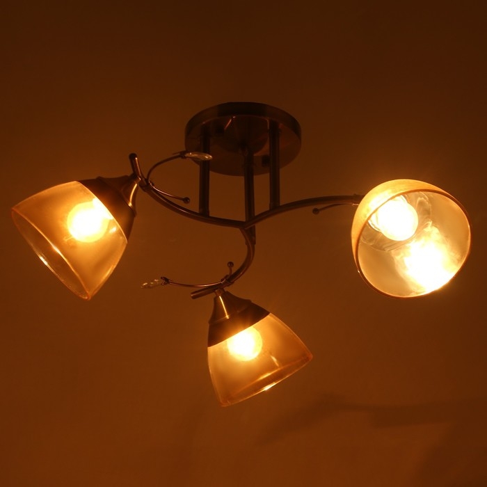 Люстра Люстра "Аста" 3хЕ27 40Вт бронза 65х65х26 см BayerLux