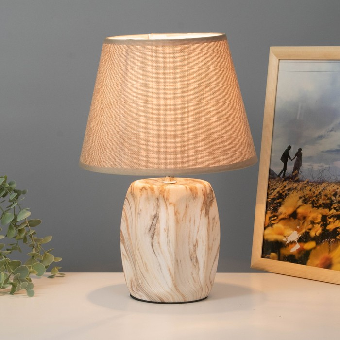 Лампа настольная 16616/1BE E14 40Вт бежевый 22,5х22,5х34 см RISALUX