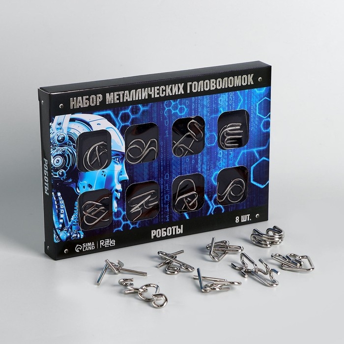 Головоломка металлическая «Роботы», набор 8шт. Головоломка металлическая «Роботы», набор 8шт.