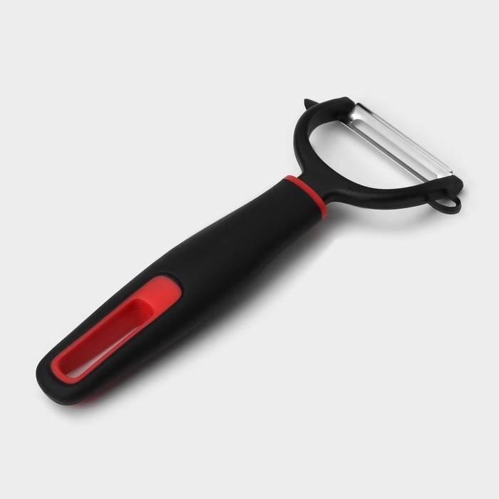 Овощечистка Доляна Digma, 17 см, нержавеющая сталь, чёрная, красная Овощечистка Доляна Digma, 17 см, нержавеющая сталь, чёрная, красная