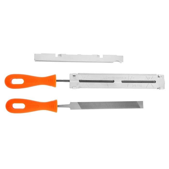 Набор для заточки цепей пил ТУНДРА, сталь ШХ15, шаг 0.325 Набор для заточки цепей пил ТУНДРА, сталь ШХ15, шаг 0.325", паз 1.3-1.6 мм, d=4.8 мм, плашки