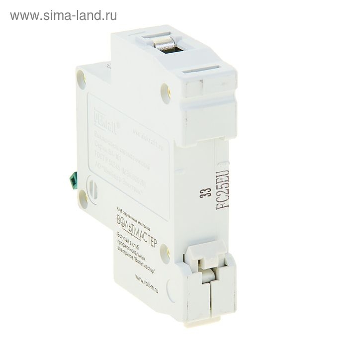 Выключатель автоматический, однополюсный, 25А Выключатель автоматический, однополюсный, 25А