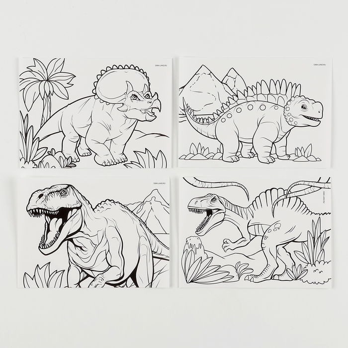 Фигурки «Динозавры». Игровой набор: наклейки, магниты и раскраски Фигурки «Динозавры». Игровой набор: наклейки, магниты и раскраски