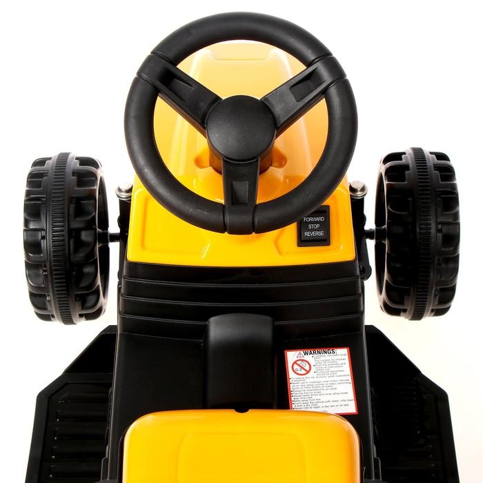 Детский электромобиль «Трактор», с прицепом, цвет жёлтый Детский электромобиль «Трактор», с прицепом, цвет жёлтый