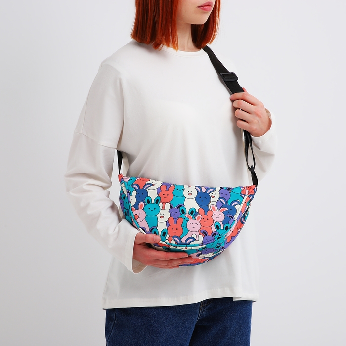 Сумка молодёжная на молнии, цвет разноцветный/зелёный Сумка молодёжная на молнии, цвет разноцветный/зелёный