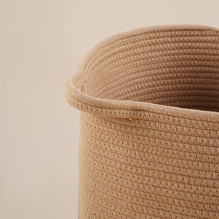 Корзина для белья плетеная круглая SL Home Cotton, хлопок, 33×45 см Корзина для белья плетеная круглая SL Home Cotton, хлопок, 33×45 см