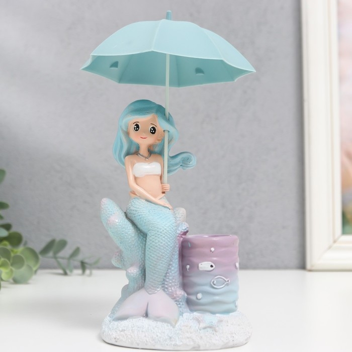 Сувенир полистоун подставка  Сувенир полистоун подставка "Русалочка под зонтом" МИКС 20х10х10 см