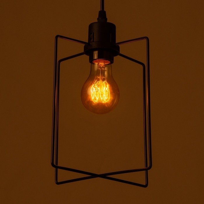 Светильник ЭкономСвет Светильник ЭкономСвет "Фламент" 1x40Вт E27 черный 16х16х26-78 см.