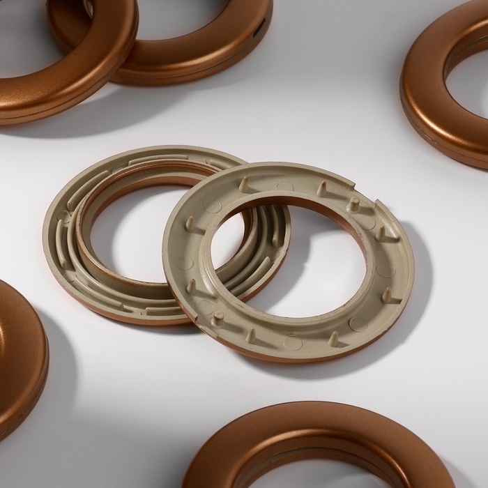 Люверсы для штор, d = 3,1/5,5 см, 10 шт, цвет коричневый Люверсы для штор, d = 3,1/5,5 см, 10 шт, цвет коричневый