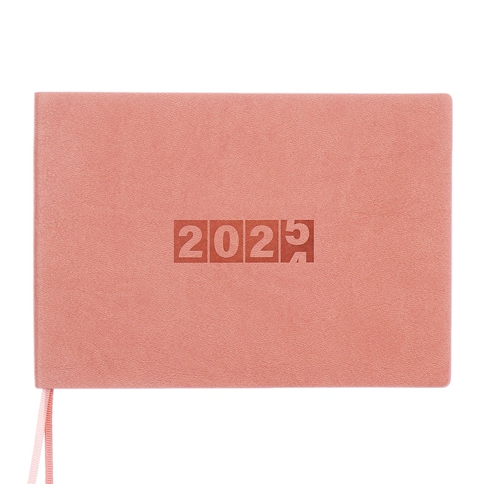 Еженедельник датированный 2025 года, 181х127 мм, 64 листа ESCALADA, мягкая обложка из искусственной кожи, блинтовое тиснение, кремовый блок 70 г/м², розовый Еженедельник датированный 2025 года, 181х127 мм, 64 листа ESCALADA, мягкая обложка из искусственной кожи, блинтовое тиснение, кремовый блок 70 г/м², розовый
