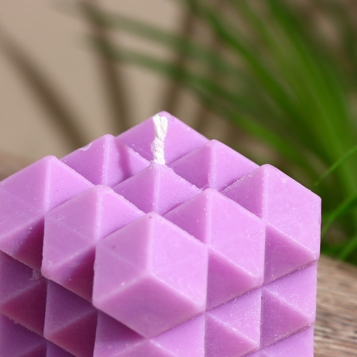 Свеча  Свеча "Ромбики" 6х6х6 см, соевый воск МИКС