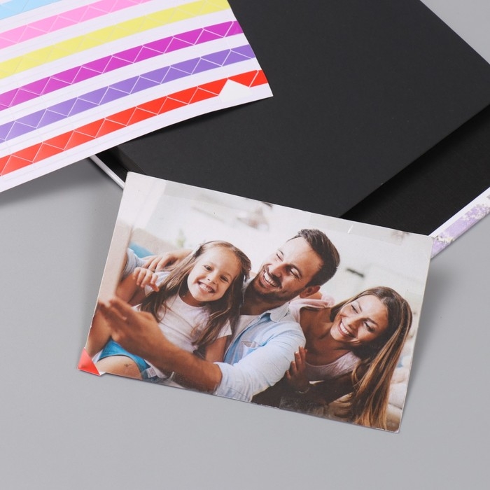 Фотоальбом 25 листов (наклейки+кольца)  Фотоальбом 25 листов (наклейки+кольца) "Создавай особенные моменты" золото 19х27х3 см