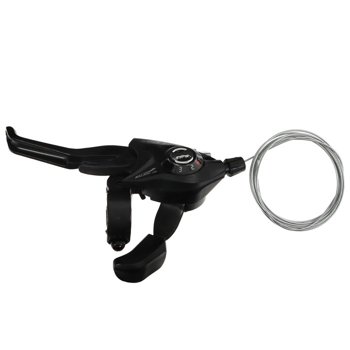 Шифтер C.STAR TS60-3S, с тормозной ручкой, левый, 3 скорости, с тросом 2050 мм Шифтер C.STAR TS60-3S, с тормозной ручкой, левый, 3 скорости, с тросом 2050 мм