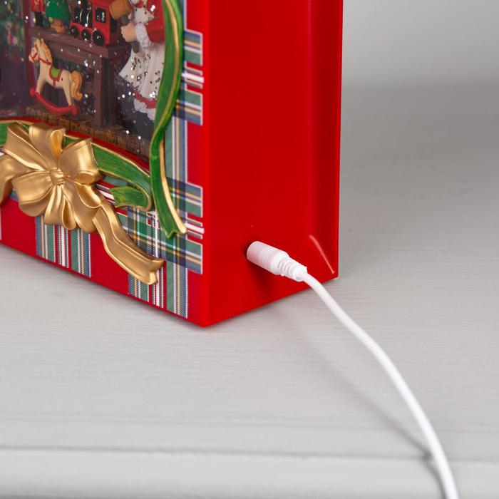 Светодиодная фигура «Подарочный пакет» 15 × 23 × 7 см, пластик, батарейки ААх3 (не в комплекте), USB, свечение тёплое белое