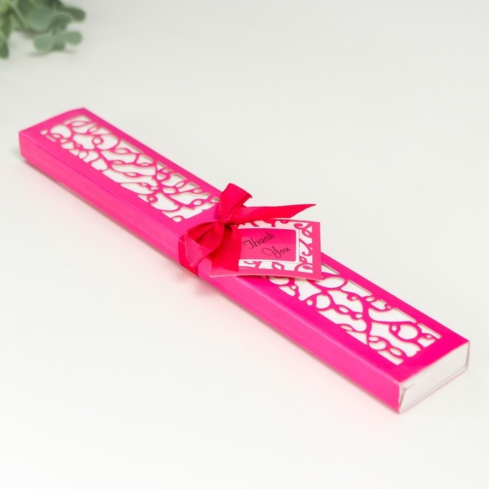 Веер бамбук, текстиль h=22 см  Веер бамбук, текстиль h=22 см "Моноцвет" в коробке, фуксия