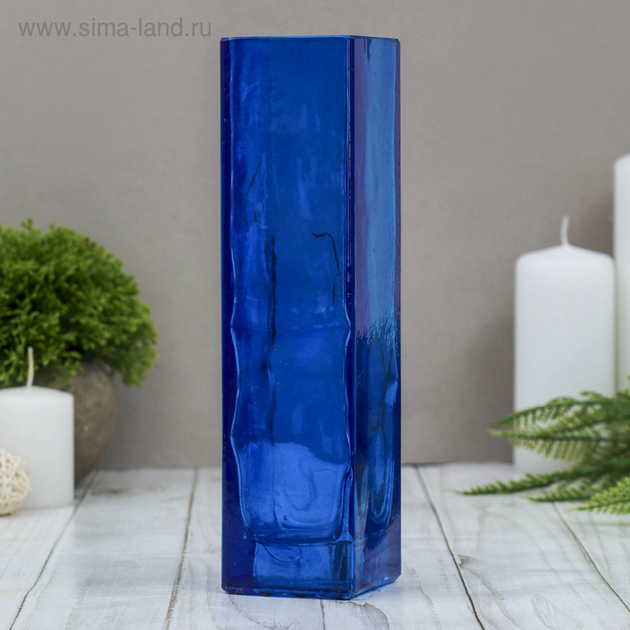 Ваза Ваза "Подснежники на синем",21х5,5х5,5 см 0,32 л