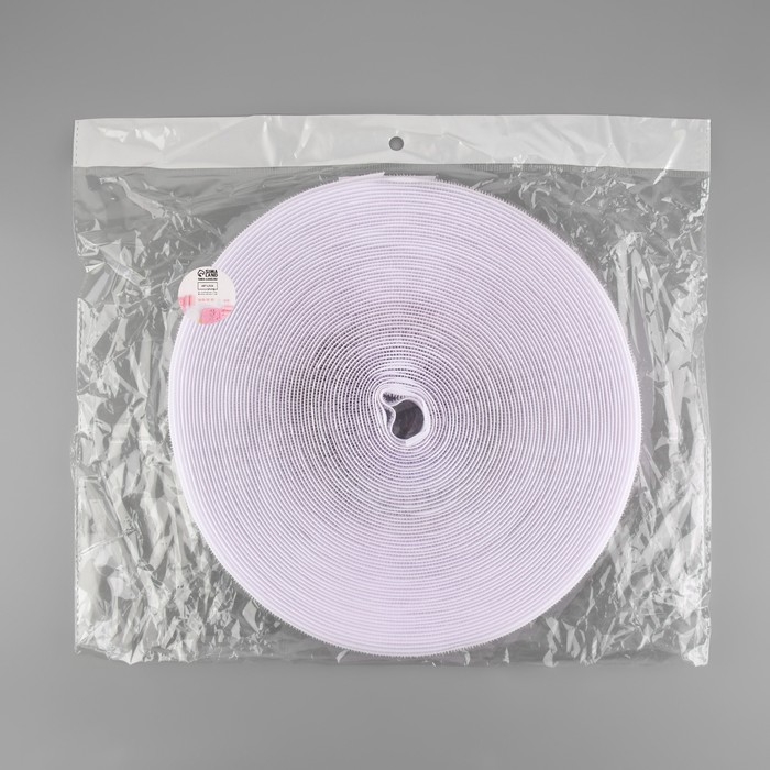 Липучка «Крючок», 20 мм × 25 ± 1 м, цвет белый Липучка «Крючок», 20 мм × 25 ± 1 м, цвет белый