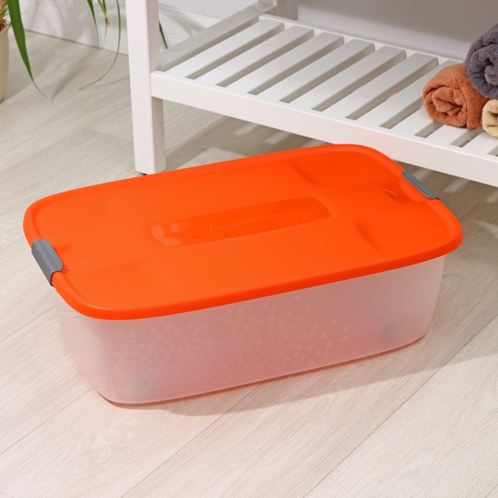 Бокс универсальный на колёсиках, 32 л, 60×40×19 см, цвет МИКС Бокс универсальный на колёсиках, 32 л, 60×40×19 см, цвет МИКС