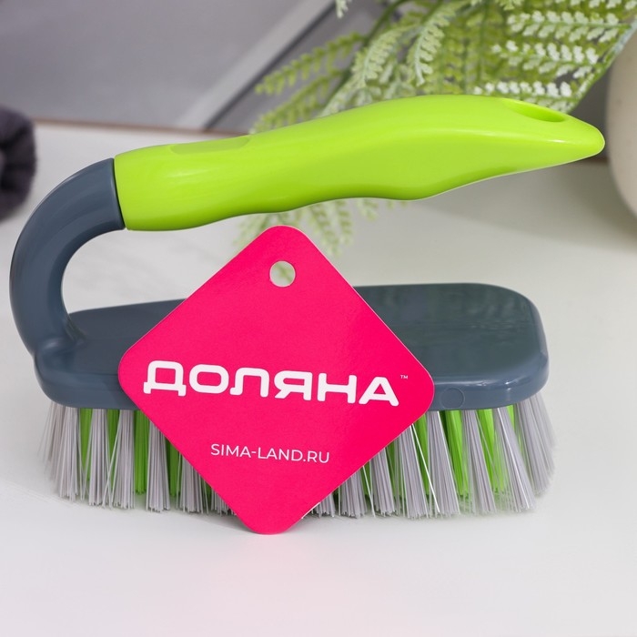 Щётка - утюжок Доляна Green day, 15,5×6,5×10 см, анатомическая ручка Щётка - утюжок Доляна Green day, 15,5×6,5×10 см, анатомическая ручка